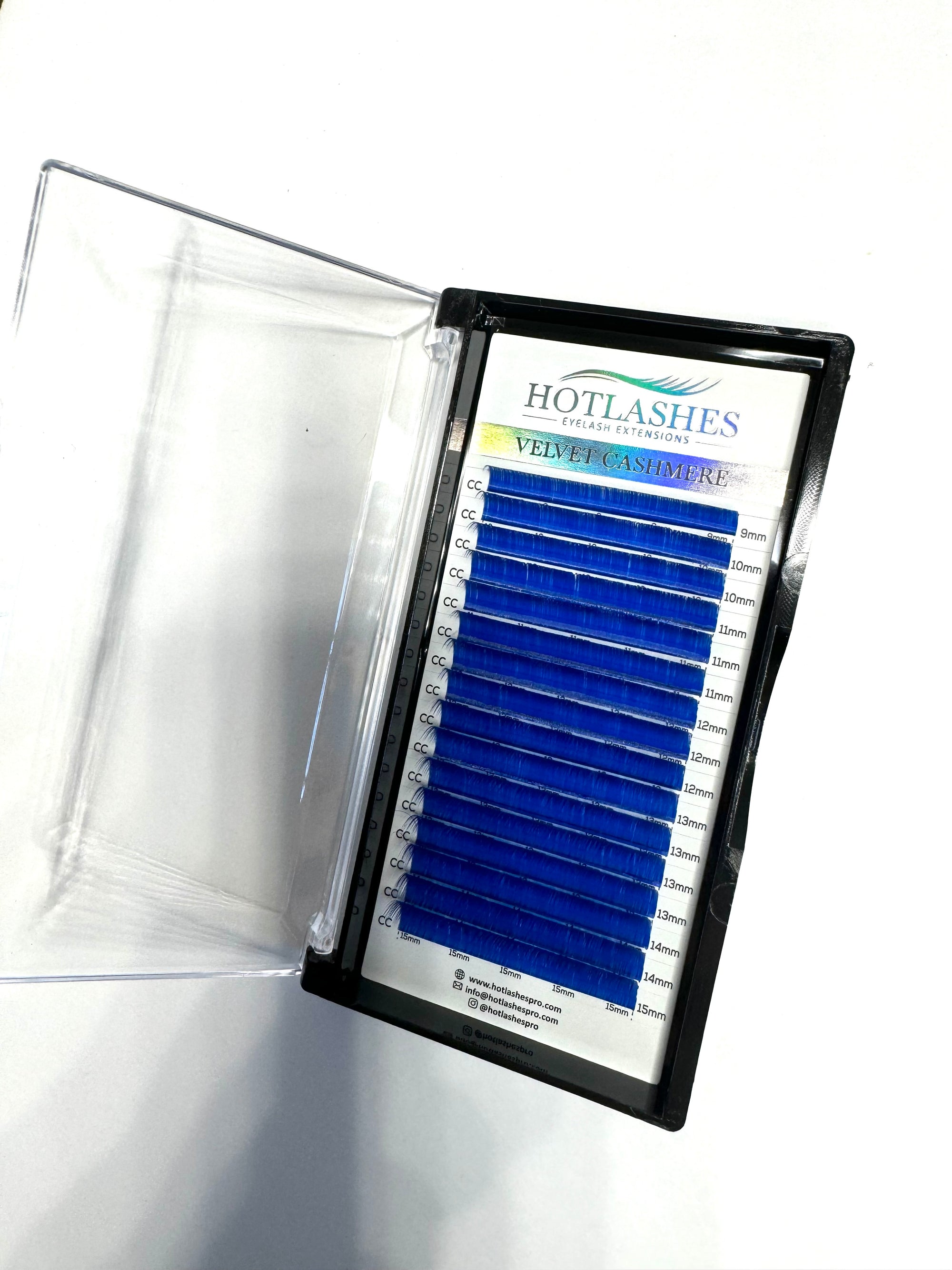 Eyelash Extensions: 0.05 Premium Velvet Cashmere Color Line BLUE lashes
